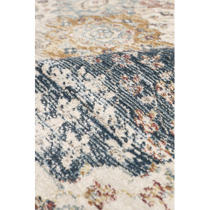 Pasargad Heritage Collection Power Loom Polypropylene/Polyester Area Rug - L. Blue/Multi, 30" x 120" (pfh-07 2.06x10)