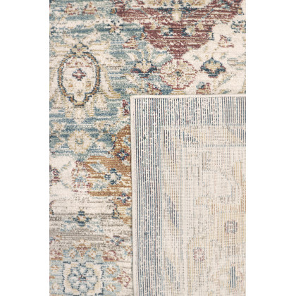 Pasargad Heritage Collection Power Loom Polypropylene/Polyester Area Rug - L. Blue/Multi, 30" x 120" (pfh-07 2.06x10)