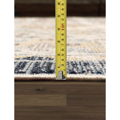 Pasargad Heritage Collection Power Loom Polypropylene/Polyester Area Rug - L. Blue/Multi, 30" x 120" (pfh-07 2.06x10)