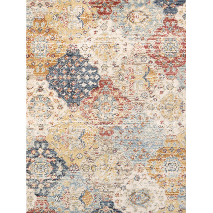 Pasargad Heritage Collection Power Loom Polypropylene/Polyester Area Rug - L. Blue/Multi, 72" x 72" (pfh-07 6xsqr)