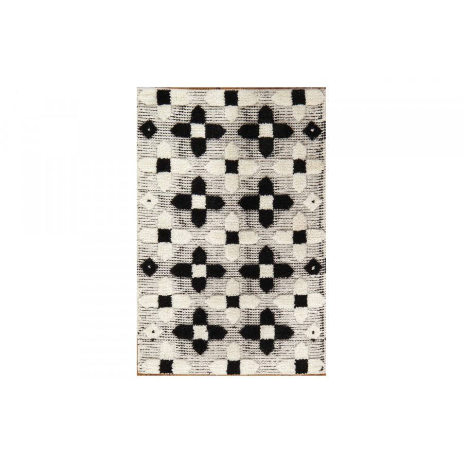 Pasargad - Modern Collection Hand-Knotted Lamb's Wool Ivory Area Rug 24'' x 36'' (PFTS-2 2X3)