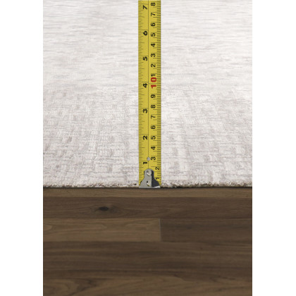 Pasargad - Modern Collection Hand-Knotted Silk/Wool Area Rug in Silver/Ivory, 119" x 168" (PG-1630-1 10x14)
