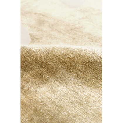 Pasargad Modern Collection Hand-Knotted Silk/Wool Area Rug - Ivory/Gold, 108" x 144" (PG-1640-1 9x12)
