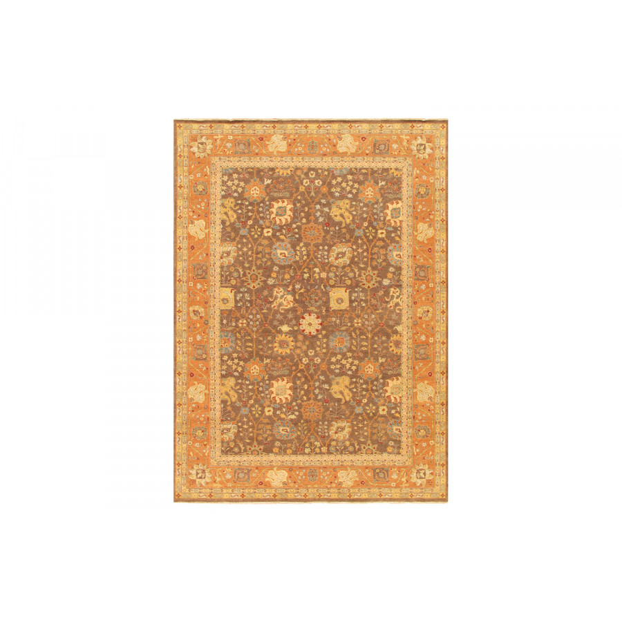 Pasargad - Tabriz Collection Hand-Knotted Lamb's Wool Brown Area Rug 118'' x 164'' (PGP-1147 10X14)
