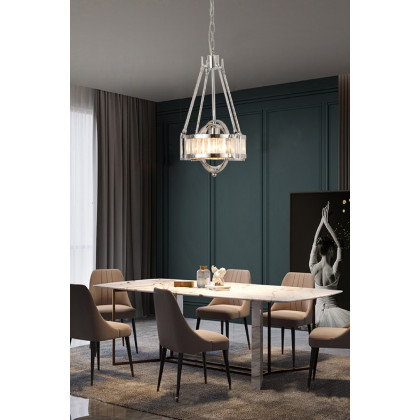 Pasargad - Bistro Collection Metal and Glass Pendant Lights