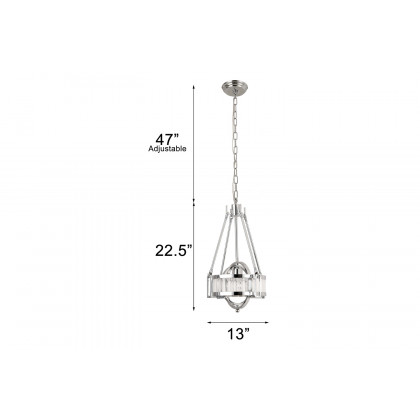 Pasargad - Bistro Collection Metal and Glass Pendant Lights