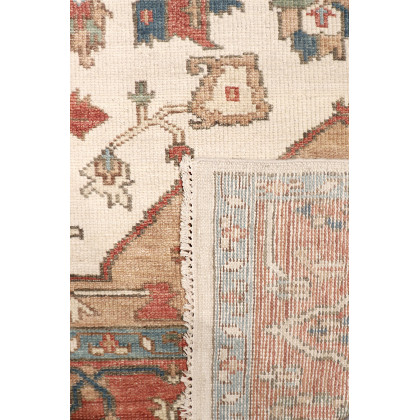 Pasargad - Serapi Collection Hand-Knotted Wool Area Rug in Ivory/Rust, 106" x 141" (PH-04 9x12)