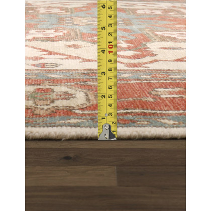 Pasargad - Serapi Collection Hand-Knotted Wool Area Rug in Ivory/Rust, 106" x 141" (PH-04 9x12)
