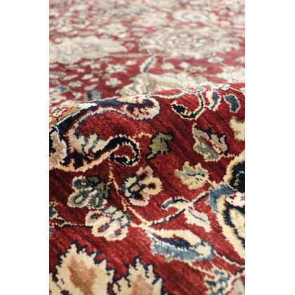 Pasargad - Agra Collection Hand-Knotted Lamb's Wool Area Rug in Red/Navy, 145" x 181" (PH-338 12X15)