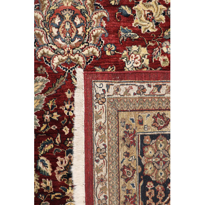Pasargad - Agra Collection Hand-Knotted Lamb's Wool Area Rug in Red/Navy, 145" x 181" (PH-338 12X15)