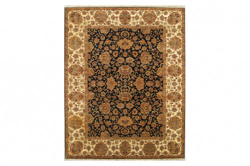 Pasargad™ - Agra Collection Hand-Knotted Lamb's Wool Area Rug  108'' x 146'' (PH-375 NVY 9X12)