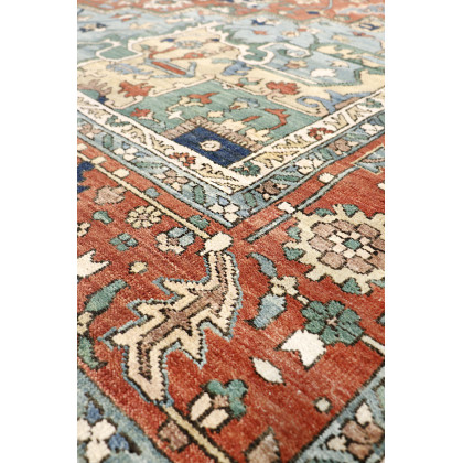 Pasargad - Serapi Collection Hand-Knotted Wool Area Rug in Rust, 106" x 144" (ph-6 9x12)