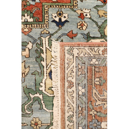 Pasargad - Serapi Collection Hand-Knotted Wool Area Rug in Rust, 106" x 144" (ph-6 9x12)