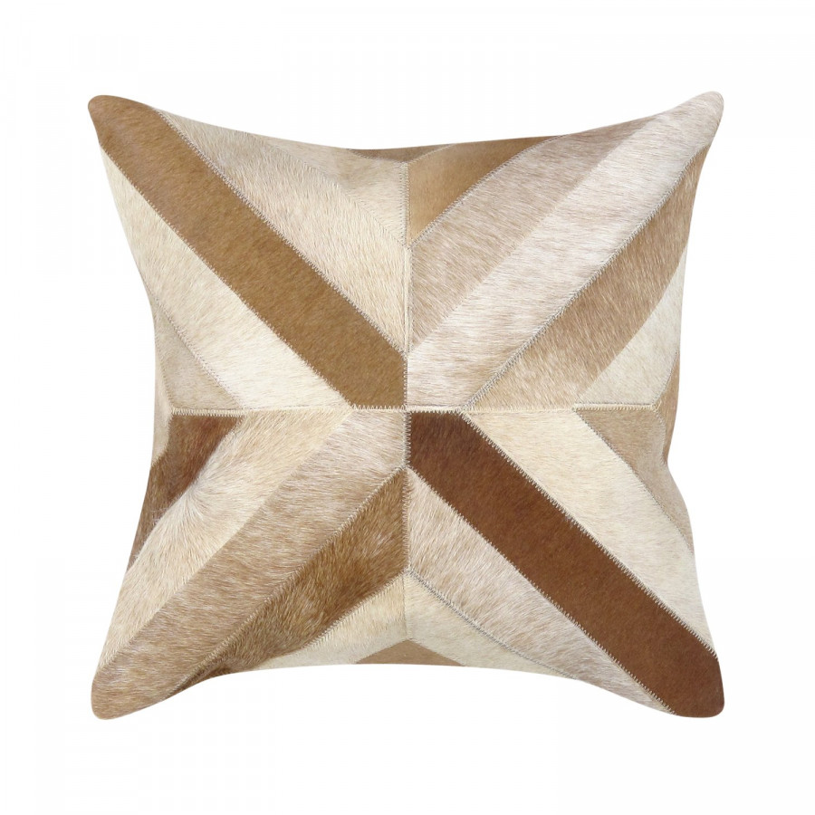 Pasargad - Zippered Cowhide Throw Pillow in 17" x 17" (PICU-22)