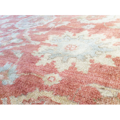 Pasargad Sultanabad Collection Hand-Knotted Wool Area Rug - Rust/Ivory, 98" x 121" (PJ-504 8x10)
