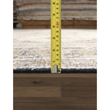 Pasargad - Serapi Collection Hand-Knotted Silk/Wool Area Rug in Blue, 98" x 122" (PJK-18 8x10)