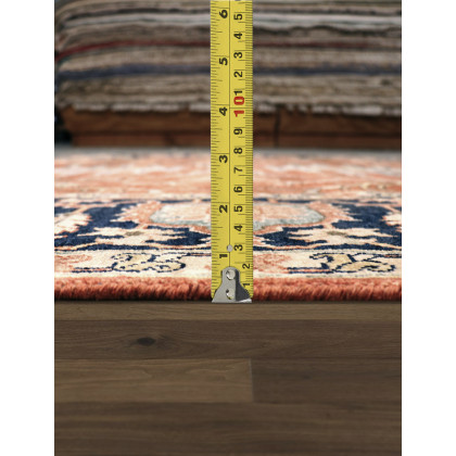 Pasargad Serapi Collection Hand-Knotted Lamb's Wool Area Rug - Rust/Navy, 32" x 243" (pjr-4 3x20)