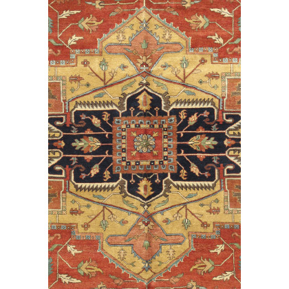 Pasargad Serapi Collection Hand-Knotted Wool Area Rug (PJR-4 6X9) - 71'' x 109''