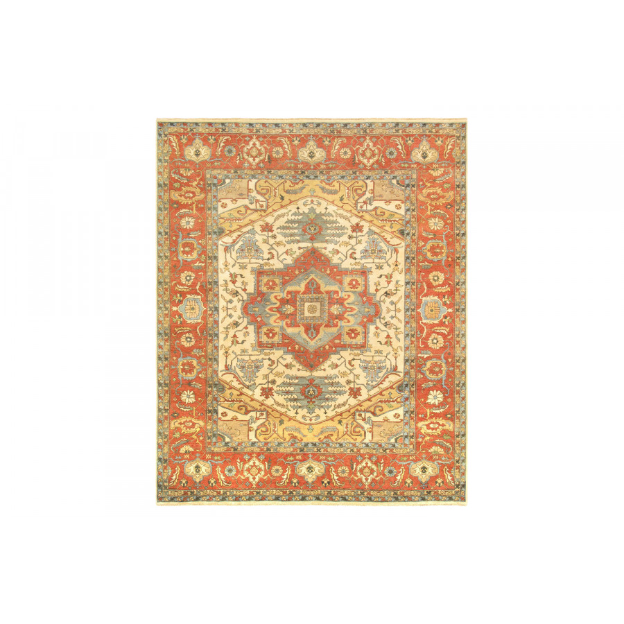 Pasargad Serapi Collection Hand-Knotted Lamb's Wool Area Rug (PJR-4 IVO 8X10) - 97'' x 121''