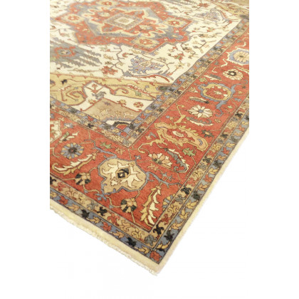 Pasargad Serapi Collection Hand-Knotted Lamb's Wool Area Rug (PJR-4 IVO 8X10) - 97'' x 121''