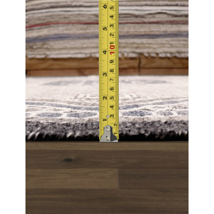Pasargad - Khotan Collection Hand-Knotted Wool Area Rug in Ivory/Charcoal, 111" x 138" (pkh-520A 9x12)
