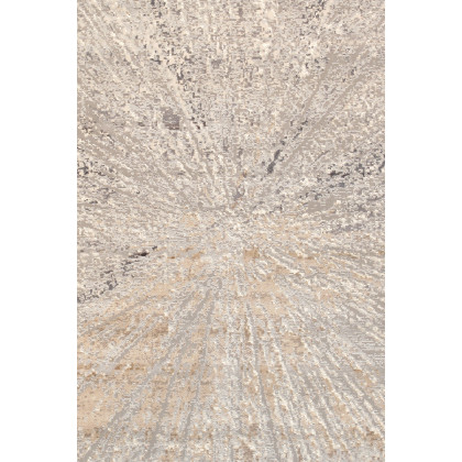 Pasargad Starburst Design Power Loom White Area Rug (PL-694C 4X6) - 48'' x 72''