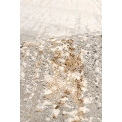 Pasargad Starburst Design Power Loom White Area Rug (PL-694C 4X6) - 48'' x 72''