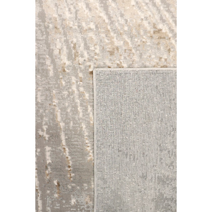 Pasargad Starburst Design Power Loom White Area Rug (PL-694C 4X6) - 48'' x 72''