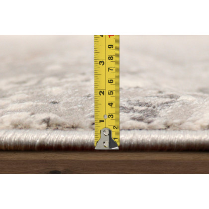 Pasargad Starburst Design Power Loom White Area Rug (PL-694C 4X6) - 48'' x 72''