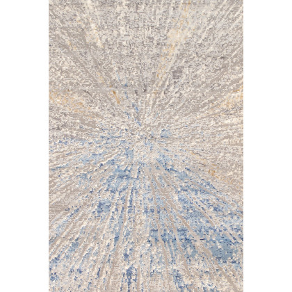 Pasargad - Starburst Design Power Loom White Area Rug PL-694D