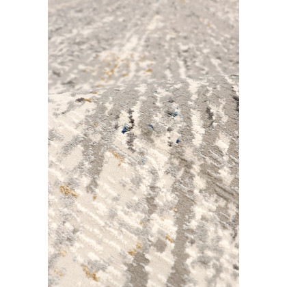 Pasargad - Starburst Design Power Loom White Area Rug PL-694D