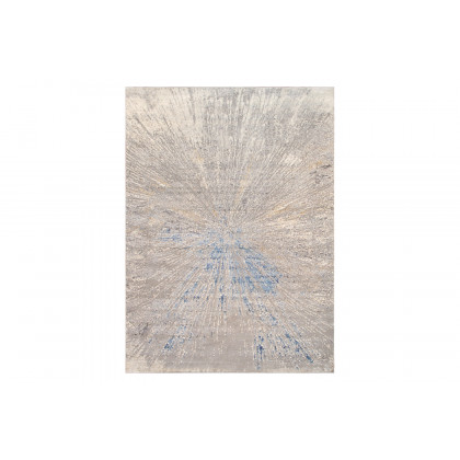 Pasargad - Starburst Design Power Loom White Area Rug PL-694D