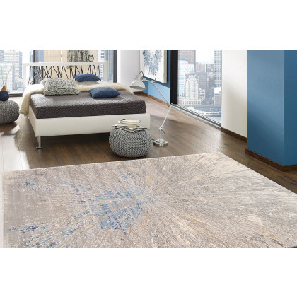 Pasargad Starburst Design Power Loom White Area Rug (PL-694D 8X10) - 93'' x 117''