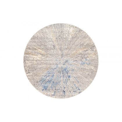 Pasargad - Starburst Design Power Loom White Area Rug PL-694D