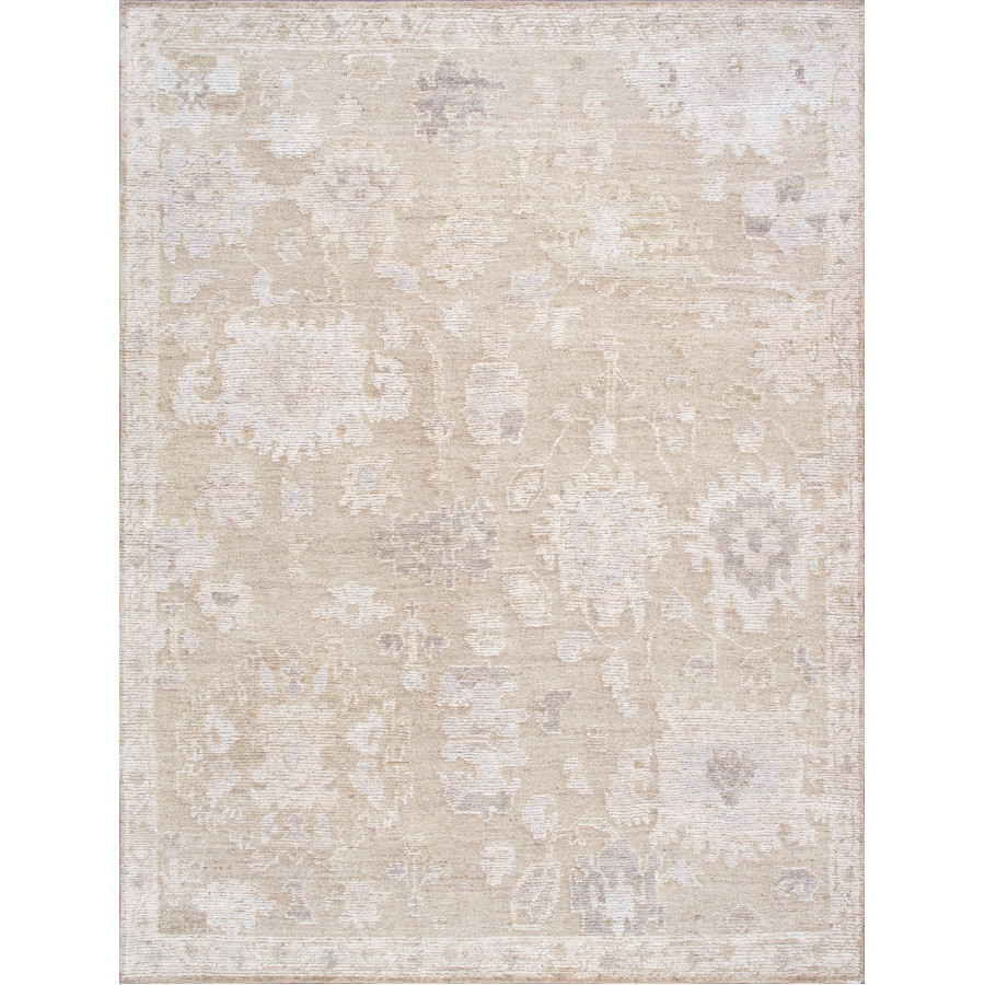 Pasargad - Oushak Collection Hand-Knotted Wool Area Rug in Camel/Beige, 111" x 147" (PLI-04 9x12)