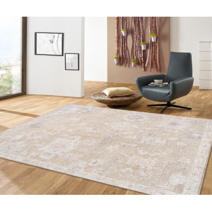 Pasargad - Oushak Collection Hand-Knotted Wool Area Rug in Camel/Beige, 111" x 147" (PLI-04 9x12)