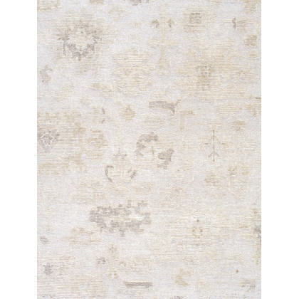 Pasargad - Oushak Collection Hand-Knotted Wool Area Rug in Silver, 111" x 145" (PLI-07 9x12)