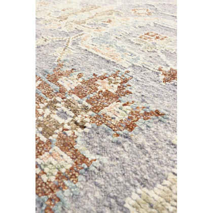 Pasargad - Oushak Collection Hand-Knotted Wool Area Rug in Purple/Salmon, 111" x 147" (PLO-103 9x12)