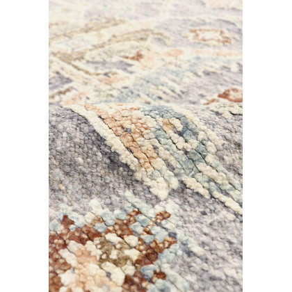Pasargad - Oushak Collection Hand-Knotted Wool Area Rug in Purple/Salmon, 111" x 147" (PLO-103 9x12)