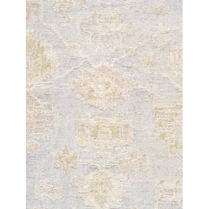 Pasargad - Oushak Collection Hand-Knotted Wool Area Rug in L. Gray, 111" x 146" (PLO-109 9x12)