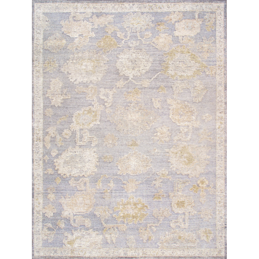 Pasargad - Oushak Collection Hand-Knotted Wool Area Rug in Gray/Blue, 111" x 144" (PLO-110 9x12)
