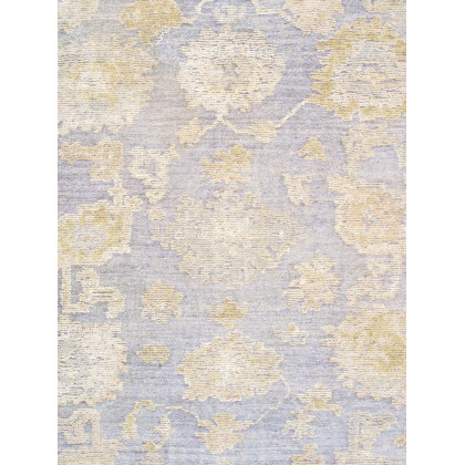 Pasargad - Oushak Collection Hand-Knotted Wool Area Rug in Gray/Blue, 111" x 144" (PLO-110 9x12)