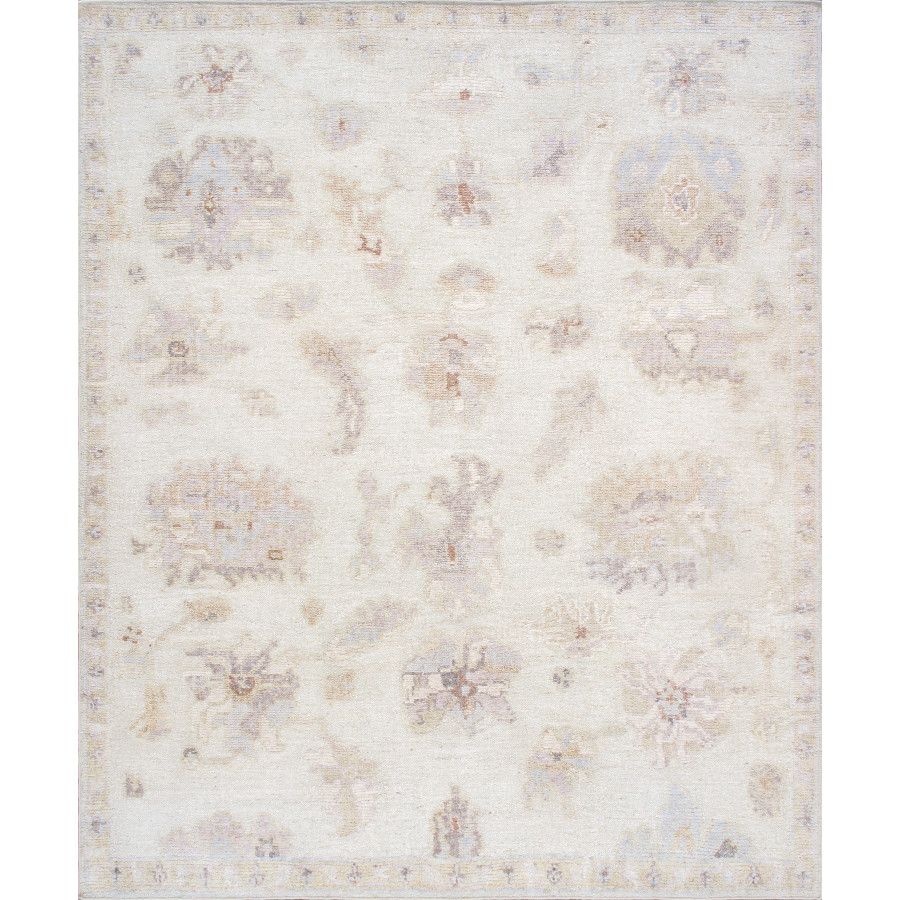 Pasargad - Oushak Collection Hand-Knotted Wool Area Rug in S. Green, 111" x 141" (PLO-132 9x12)