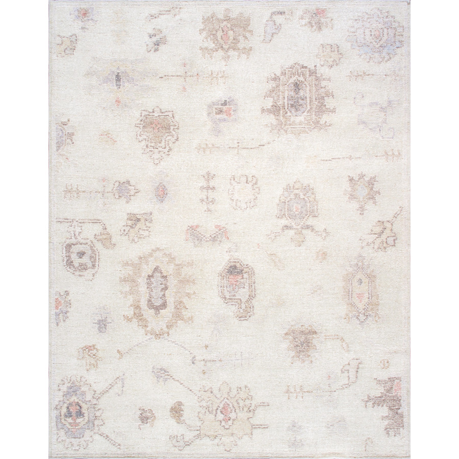 Pasargad - Oushak Collection Hand-Knotted Wool Area Rug in Beige, 111" x 144" (PLO-134 9x12)