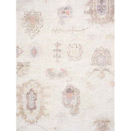 Pasargad - Oushak Collection Hand-Knotted Wool Area Rug in Beige, 111" x 144" (PLO-134 9x12)