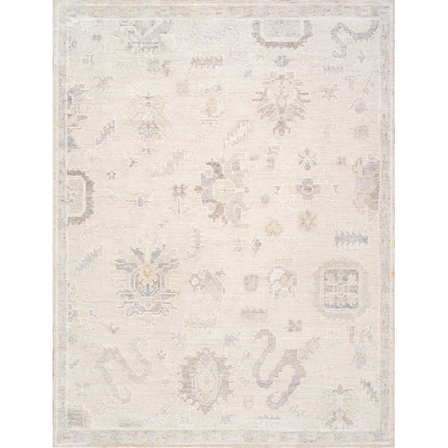 Pasargad - Oushak Collection Hand-Knotted Wool Area Rug in Salmon, 111" x 146" (PLO-144 9x12)