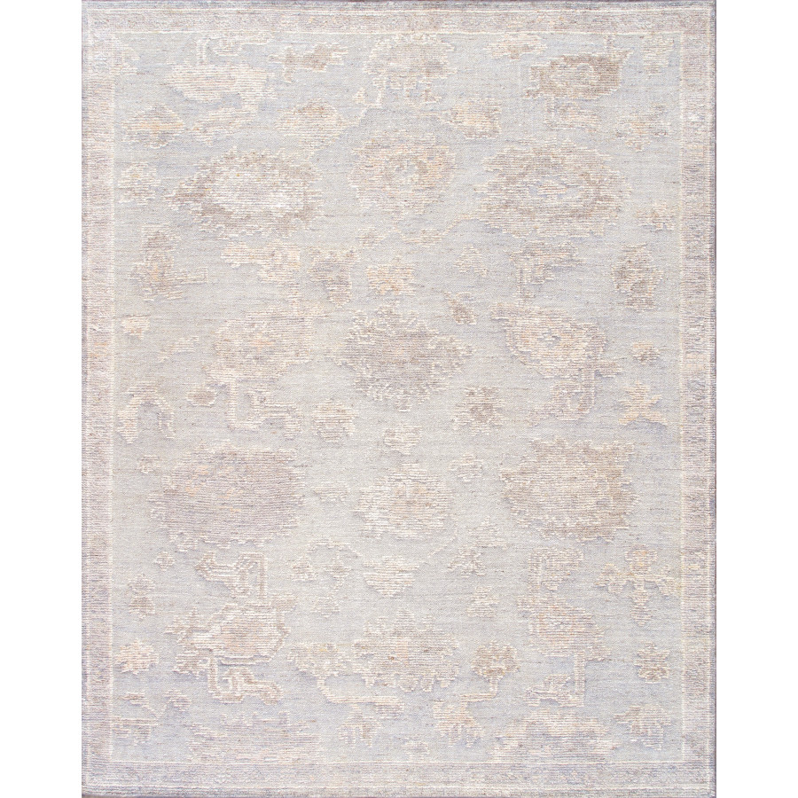 Pasargad - Oushak Collection Hand-Knotted Wool Area Rug in Gray, 111" x 141" (PLO-146 9x12)