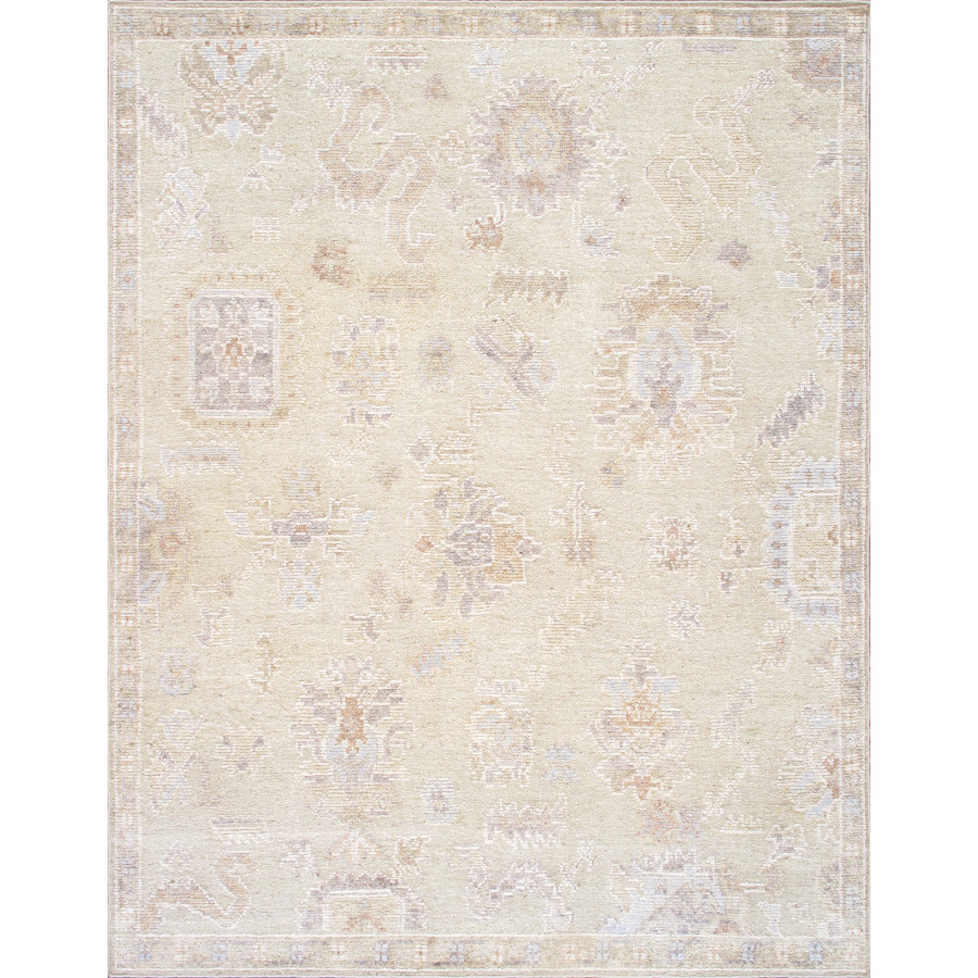 Pasargad - Oushak Collection Hand-Knotted Wool Area Rug in L. Green, 111" x 144" (PLO-20 9x12)