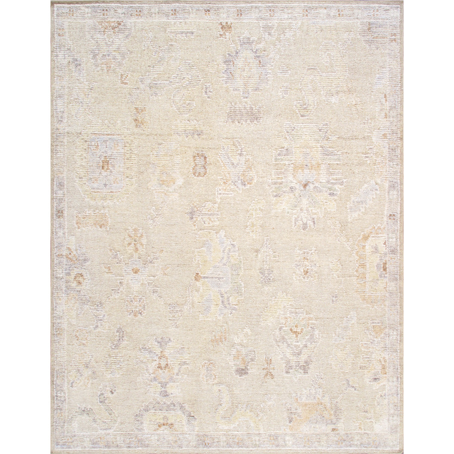 Pasargad - Oushak Collection Hand-Knotted Wool Area Rug in Camel, 111" x 147" (PLO-22 9x12)