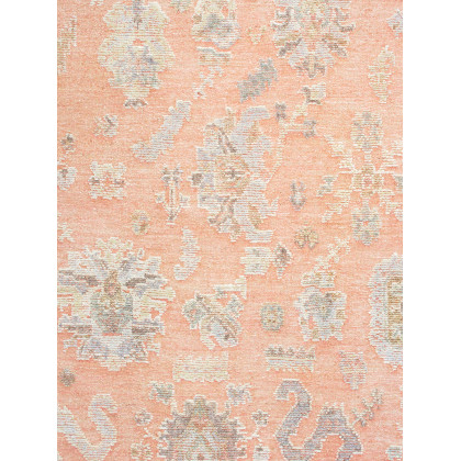 Pasargad - Oushak Collection Hand-Knotted Wool Area Rug in Salmon, 111" x 146" (PLO-39 9x12)